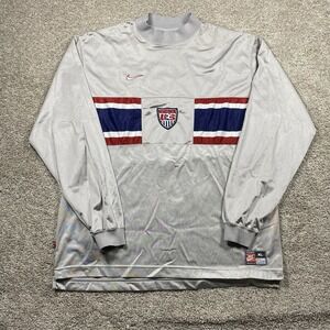 Vintage 90s‎ Nike USA US Soccer Goalie Long Sleeve Jersey Size Men's Size XL